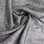 Grey paisley silk