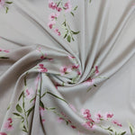 Nude floral silk
