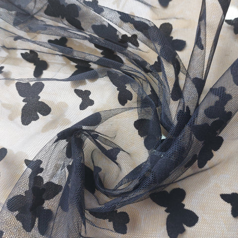 Black butterfly tulle