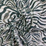 Brown metallic tiger print Lycra
