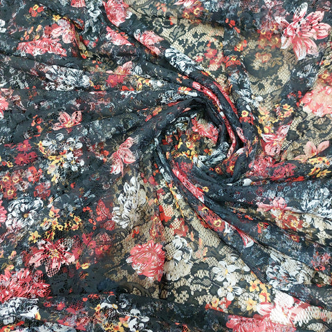 Black floral lace
