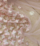 Peach butterfly tulle lace