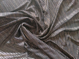 Metallic pleated silk chiffon