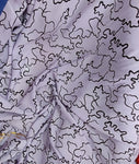 Purple abstract linen chiffon