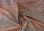 Multicolored black stripe brocade