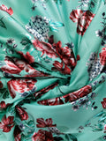 Floral metallic silk