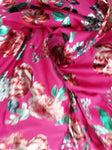 Floral metallic silk