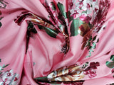 Floral metallic silk