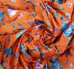 Floral metallic silk