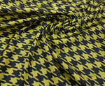 Colorful houndstooth cotton satin