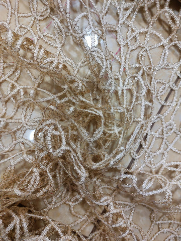 Gold metallic web lace