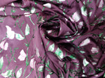 Floral metallic silk