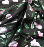 Floral metallic silk