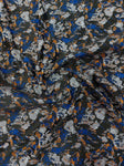 Black and blue abstract brocade