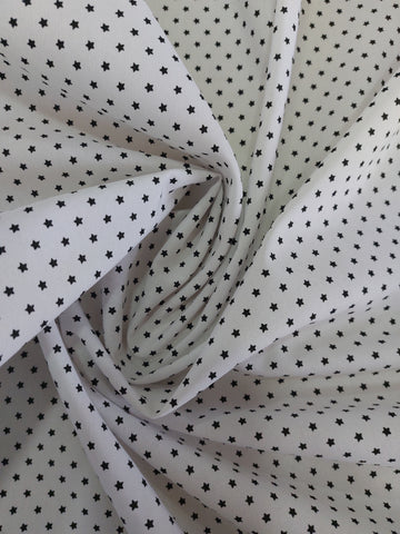 Black and white star cotton