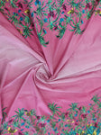 Floral edge Rayon satin