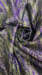 Purple and gold abstract brocade