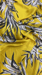 Yellow floral Italian silk