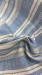 Blue striped linen