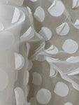 3D white circle organza