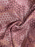 Honeycomb metallic crepe chiffon