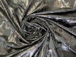 Black lurex foil fabric