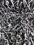 Scribble cotton rayon crepe