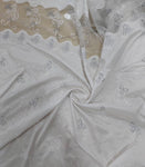 Off white dupioni organza