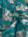 Abstract metallic chiffon