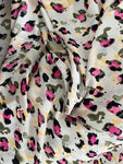 Pink cheetah print georgette
