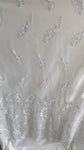 Beaded sequin white lace
