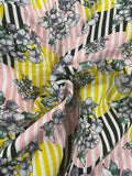 Striped floral rayon