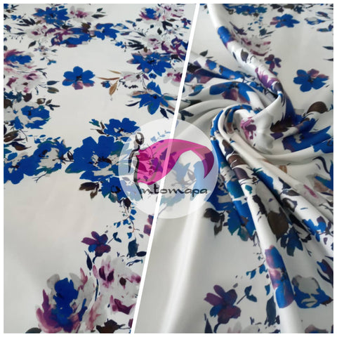 Blue floral lyrca