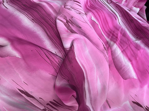 Shades of pink abstract chiffon