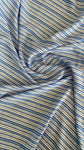 White and blue striped rayon