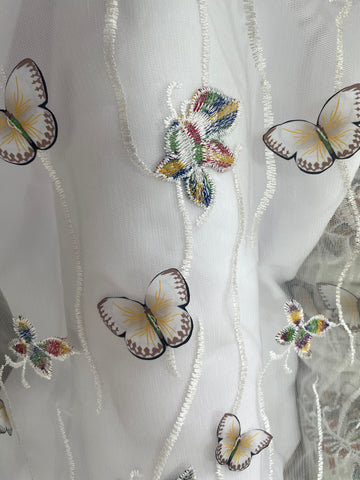 3D butterfly tulle lace