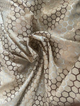 Honeycomb metallic crepe chiffon