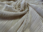 Metallic pleated silk chiffon