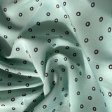 Circle dotted mint crepe chiffon