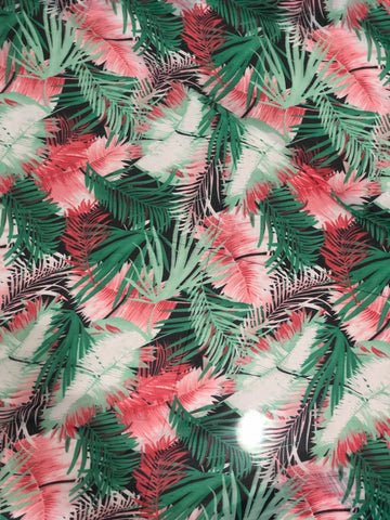 Multicolored palm chiffon