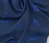 Metallic bubble crepe chiffon