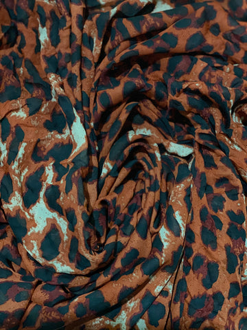 Brown leopard print chiffon