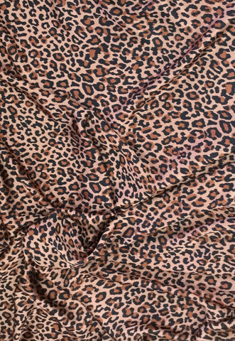 Brown Leopard satin