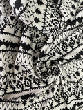 Black and white tribal crepe