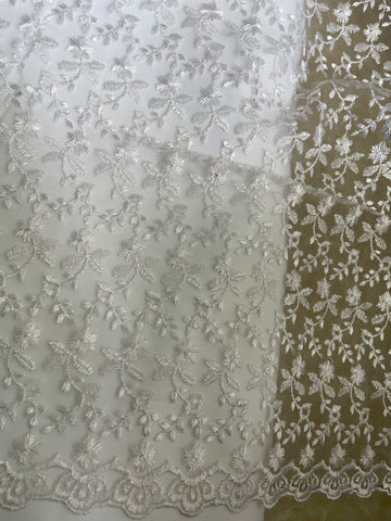 White little floral lace