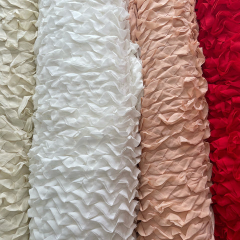 Ruffle crepe chiffon
