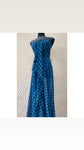 Black and blue houndstooth chiffon