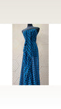 Black and blue houndstooth chiffon