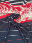 Multi striped cotton satin