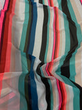 Multicoloured striped chiffon